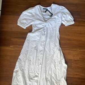 NASTYGAL FRONT TIE MAXI DRESS